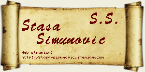 Staša Simunović vizit kartica